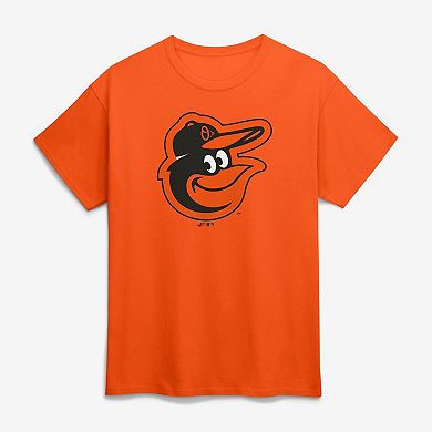 Men's Logo Athletic Orange Baltimore Orioles Official Logo T-Shirt