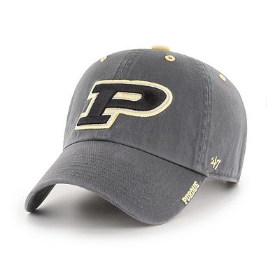 Men's '47 Charcoal Purdue Boilermakers Ice Clean Up Adjustable Hat