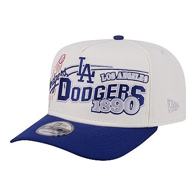 Men's New Era Cream/Royal Los Angeles Dodgers Classic A-Frame 9FIFTY Snapback Hat