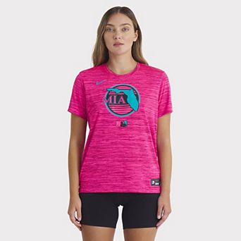 Women's Nike Pink Miami Marlins 2025 City Connect Authentic Collection Velocity Dri-FIT T-Shirt