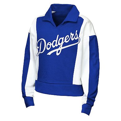 Girls Youth Outerstuff Royal Los Angeles Dodgers Tech Curve Ball Sweatshirt