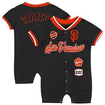 Newborn Outerstuff Black San Francisco Giants Pinch Coverall