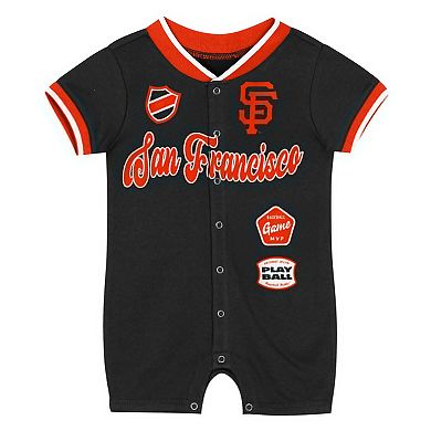 Newborn Outerstuff Black San Francisco Giants Pinch Coverall