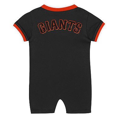 Newborn Outerstuff Black San Francisco Giants Pinch Coverall