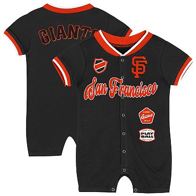 Newborn Outerstuff Black San Francisco Giants Pinch Coverall