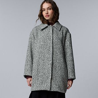 Women's Simply Vera Vera Wang Drop Shoulder Cocoon Coat