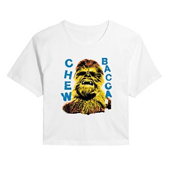 Juniors' Star Wars Chewbacca Pop Art Cropped Tee