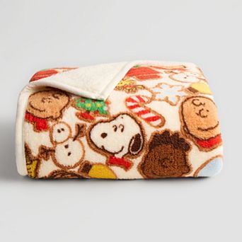 The Big One® Peanuts Gingerbread Cookies Sherpa Throw Blanket