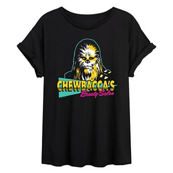 Juniors' Star Wars Chewbacca's Beauty Salon Oversized Tee
