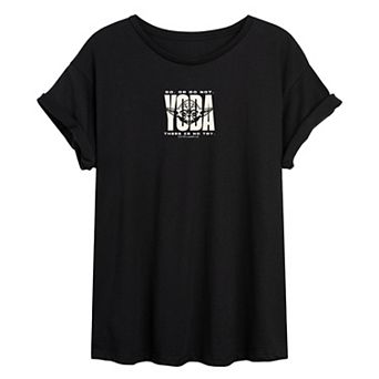 Juniors' Star Wars Yoda Do. Or Do Not. Oversized Tee