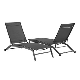 Crosley Weaver 2 pc Outdoor Chaise Lounge Set