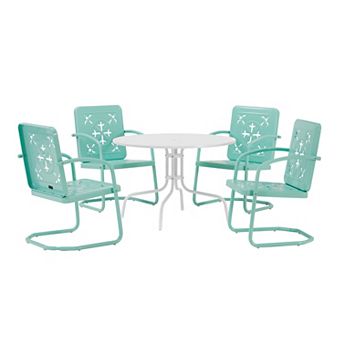 Crosley Azalea 5 pc Round Retro Outdoor Dining Set