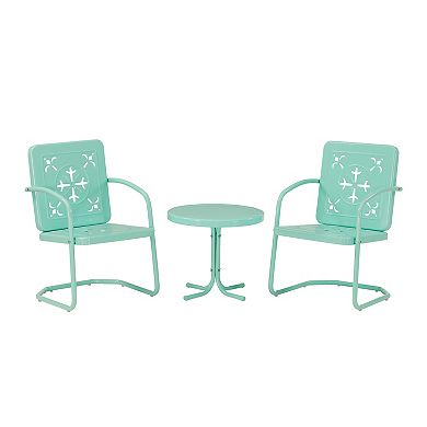 Crosley Azalea 3-Piece Retro Outdoor Chair Set