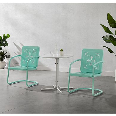 Crosley Azalea 3-Piece Retro Outdoor Bistro Set