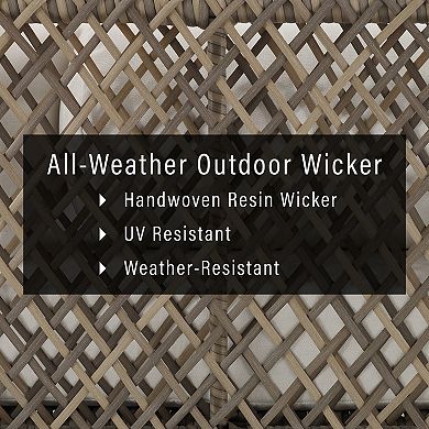 Crosley Granite Bay 2-Piece Wicker Outdoor Chair Set