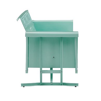 Crosley Azalea Retro Outdoor Sofa Glider with Decorative Cutouts