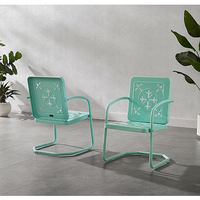 Crosley Azalea 2-Piece Retro Outdoor Patio Chair Set