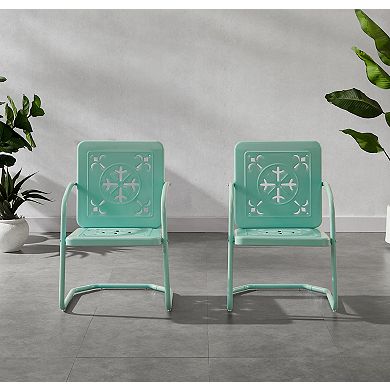 Crosley Azalea 2-Piece Retro Outdoor Patio Chair Set