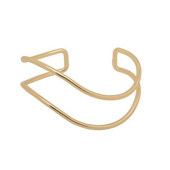 LC Lauren Conrad Gold Tone Swoop Cuff Bracelet