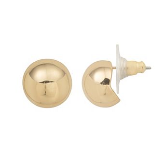 LC Lauren Conrad Gold Tone Downtown Domed Stud Earrings