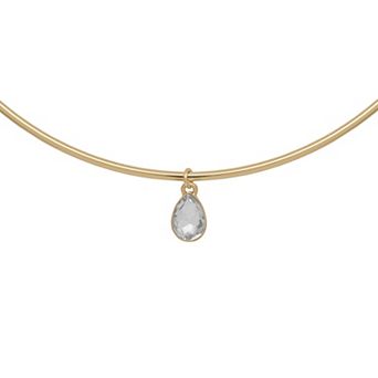 LC Lauren Conrad Gold Tone Teardrop Pendant Necklace