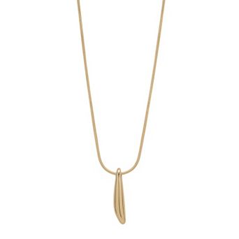 LC Lauren Conrad Gold Tone Water Drop Pendant Necklace