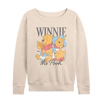 Women's Disney's Winnie The Pooh Bootleg Distressed French Terry Long Sleeve Tee