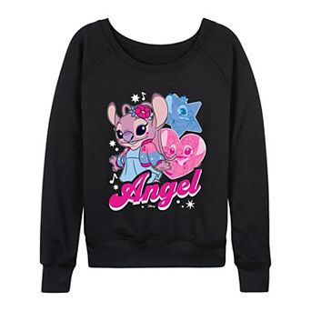 Women's Disney's Lilo & Stitch Angel Popstar French Terry Long Sleeve Tee