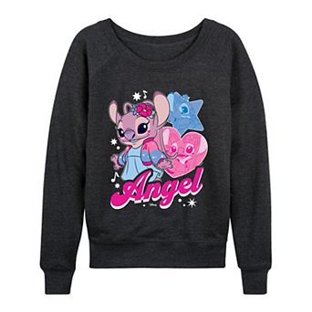 Women's Disney's Lilo & Stitch Angel Popstar French Terry Long Sleeve Tee