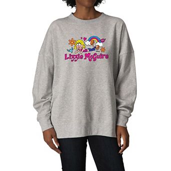 Women's Disney's Lizzie McGuire Logo Oversized Fleece Crew Sweatshirt