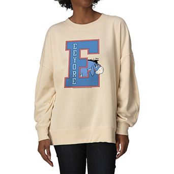 Women's Disney's Winnie The Pooh Eeyore Oversized Fleece Crew Sweatshirt