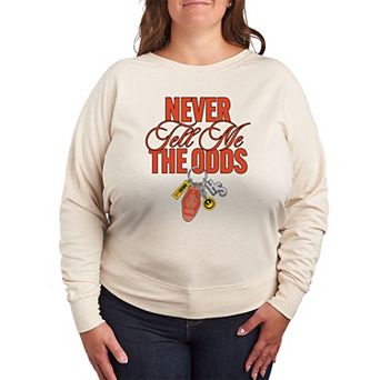 Plus Size Star Wars Never Tell Me The Odds French Terry Long Sleeve Tee