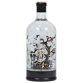 Roman Lighted Swirl Halloween Bottle Table Decor