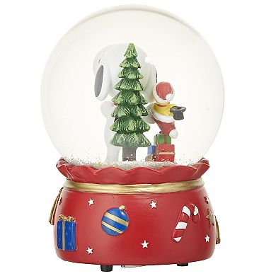 Roman Peanuts Snoopy & Woodstock Musical Glitterdome Snow Globe Table Decor