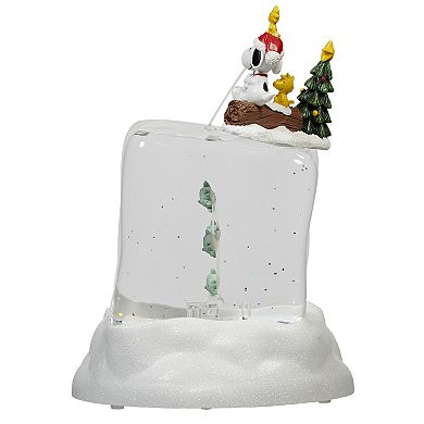Roman Peanuts 8-inch Lighted Swirl Snoopy Fishing Table Decor