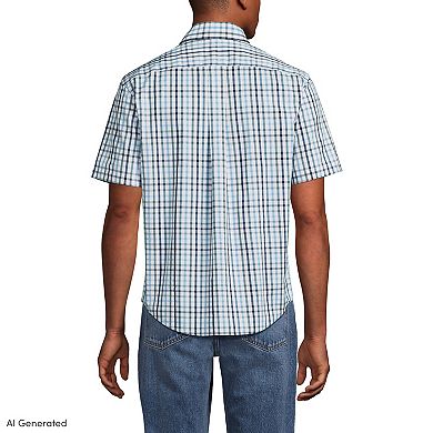 Men's Tall Lands' End Short Sleeve Travel Kit Shirt