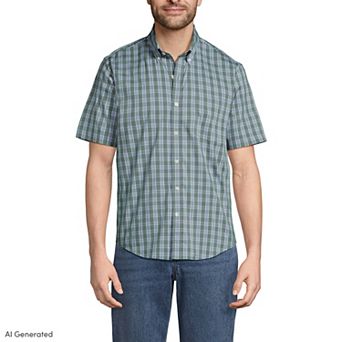 Men's Tall Lands' End Short Sleeve Travel Kit Shirt