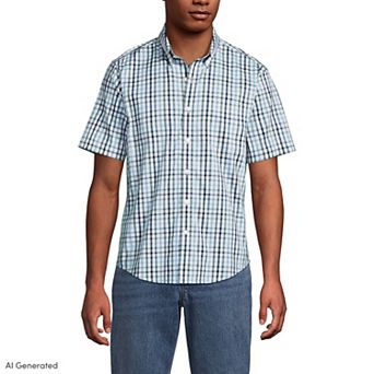 Men's Tall Lands' End Short Sleeve Travel Kit Shirt