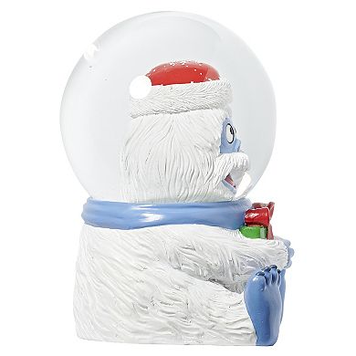 Roman 7.5-inch LED Musical Snow Monster Figurine with Present Snow Globe Table Decor