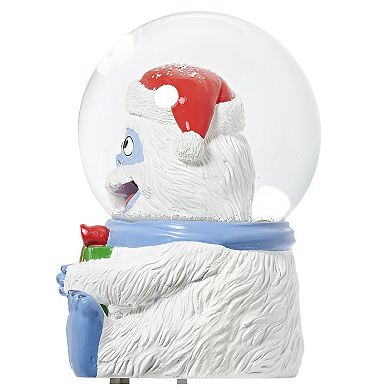 Roman 7.5-inch LED Musical Snow Monster Figurine with Present Snow Globe Table Decor
