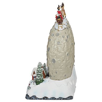 Musical Santa Over Moon LED Christmas Table Decor