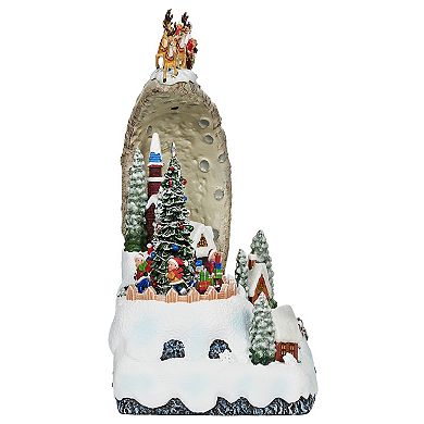 Musical Santa Over Moon LED Christmas Table Decor