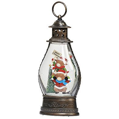 Roman Lighted Stacked Cow Mooey Lantern Outdoor Decor