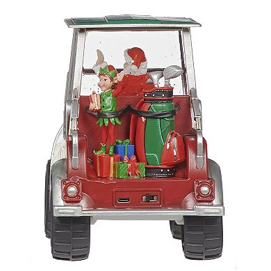 Roman Lighted Swirl Golf Cart Santa Table Decor