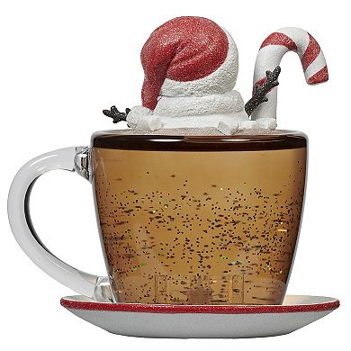 Roman Lighted Snowman Cocoa Mug Table Decor
