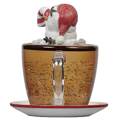 Roman Lighted Snowman Cocoa Mug Table Decor