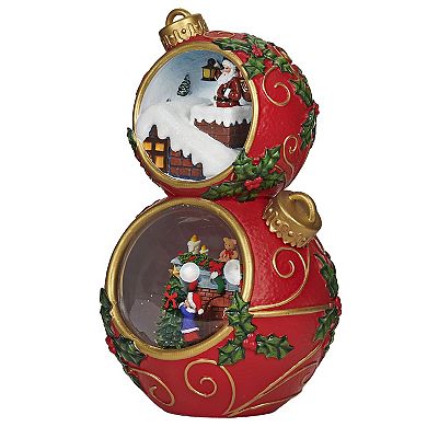 Roman 12.5-inch Lighted Musical Stacked Ornaments Table Decor