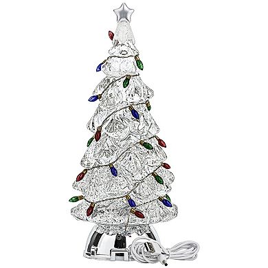 Roman 12.5-inch Lighted Tree With Lighted Bulbs Table Decor