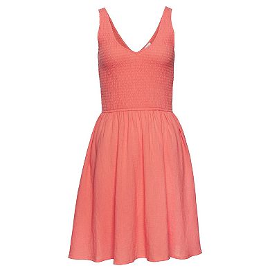 Lascana Women's Smocked V-Neck Dress