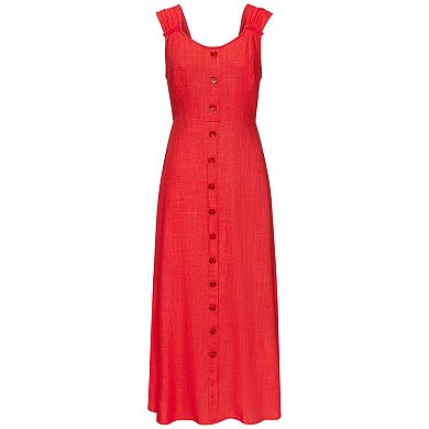 Lascana Women's Button Detail Maxi Dress